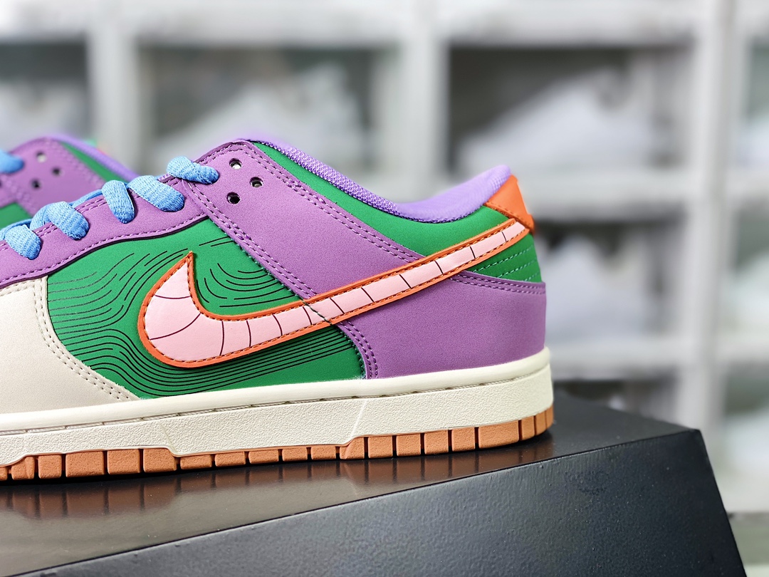 【Nike】SB Dunk Low ”DRAGON BALL” Dunk Series Low-top Casual Sports Skateboard Shoes ”Off-white Green and Purple Piccolo Devil” GP1255-027