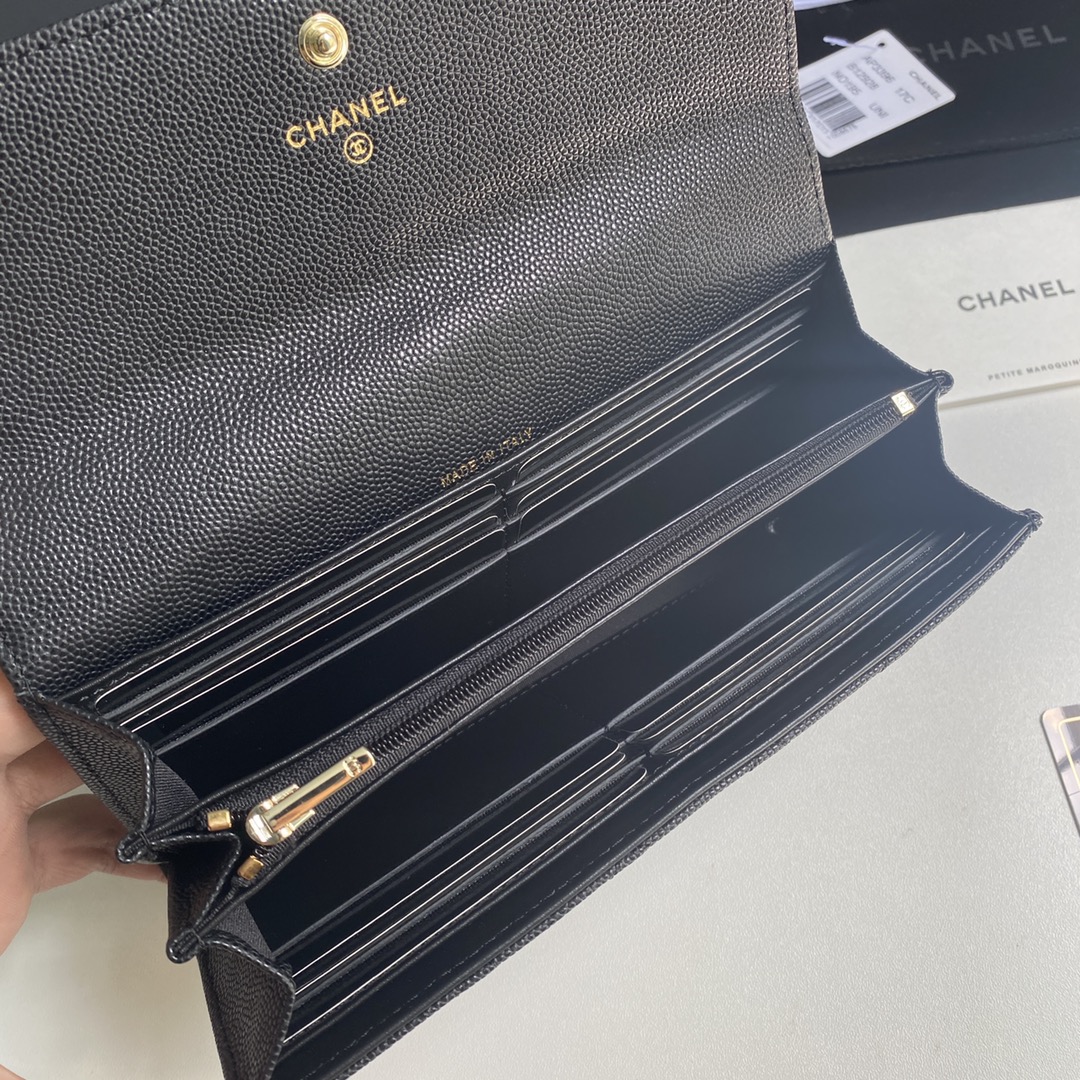 Chanel 2023新品长夹盖头钱包到货19cm