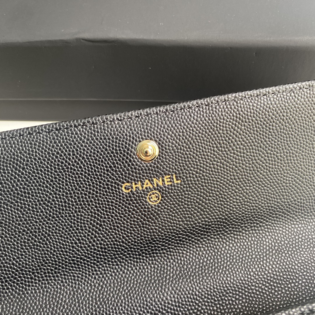 Chanel 2023新品长夹盖头钱包到货19cm