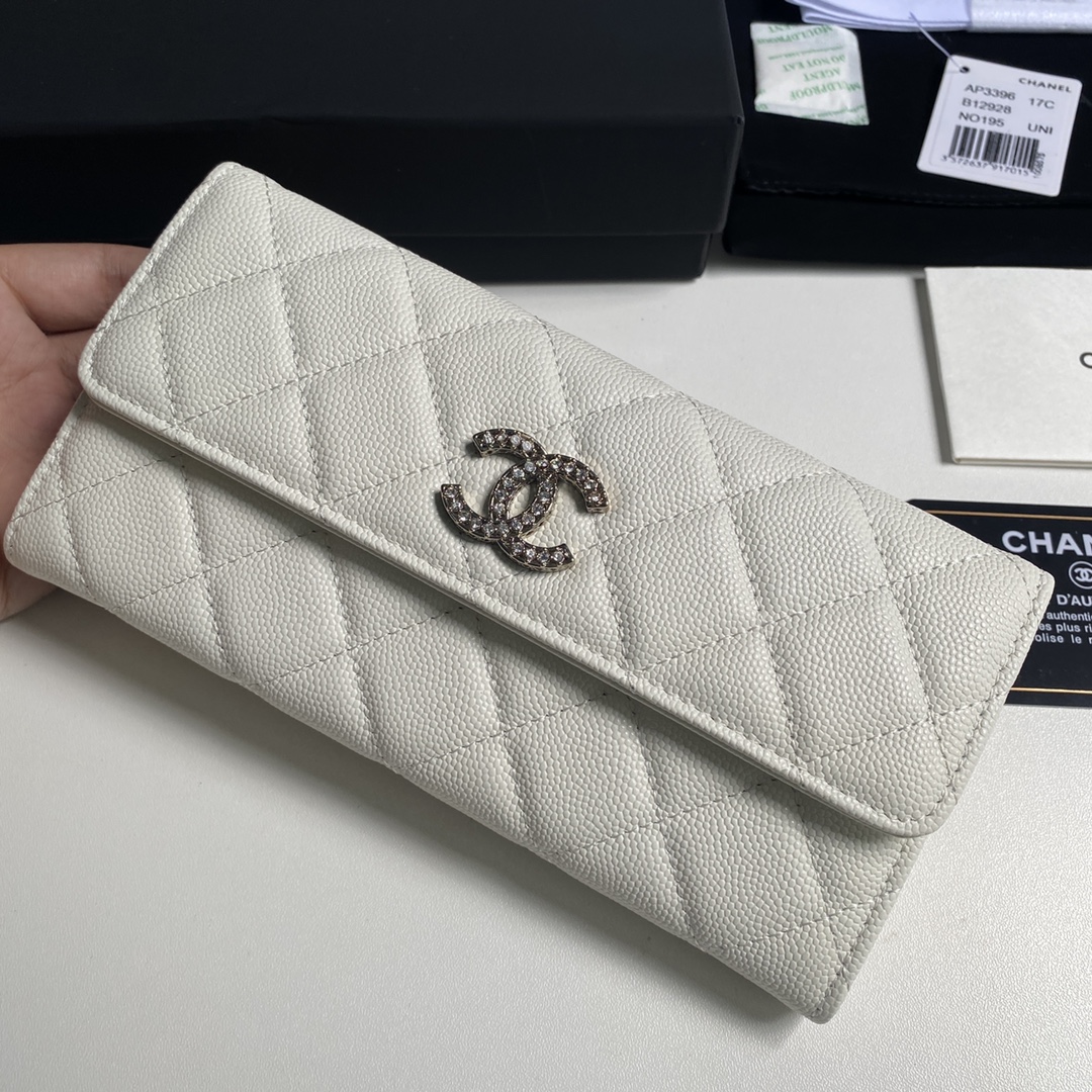 Chanel 2023新品长夹盖头钱包到货19cm