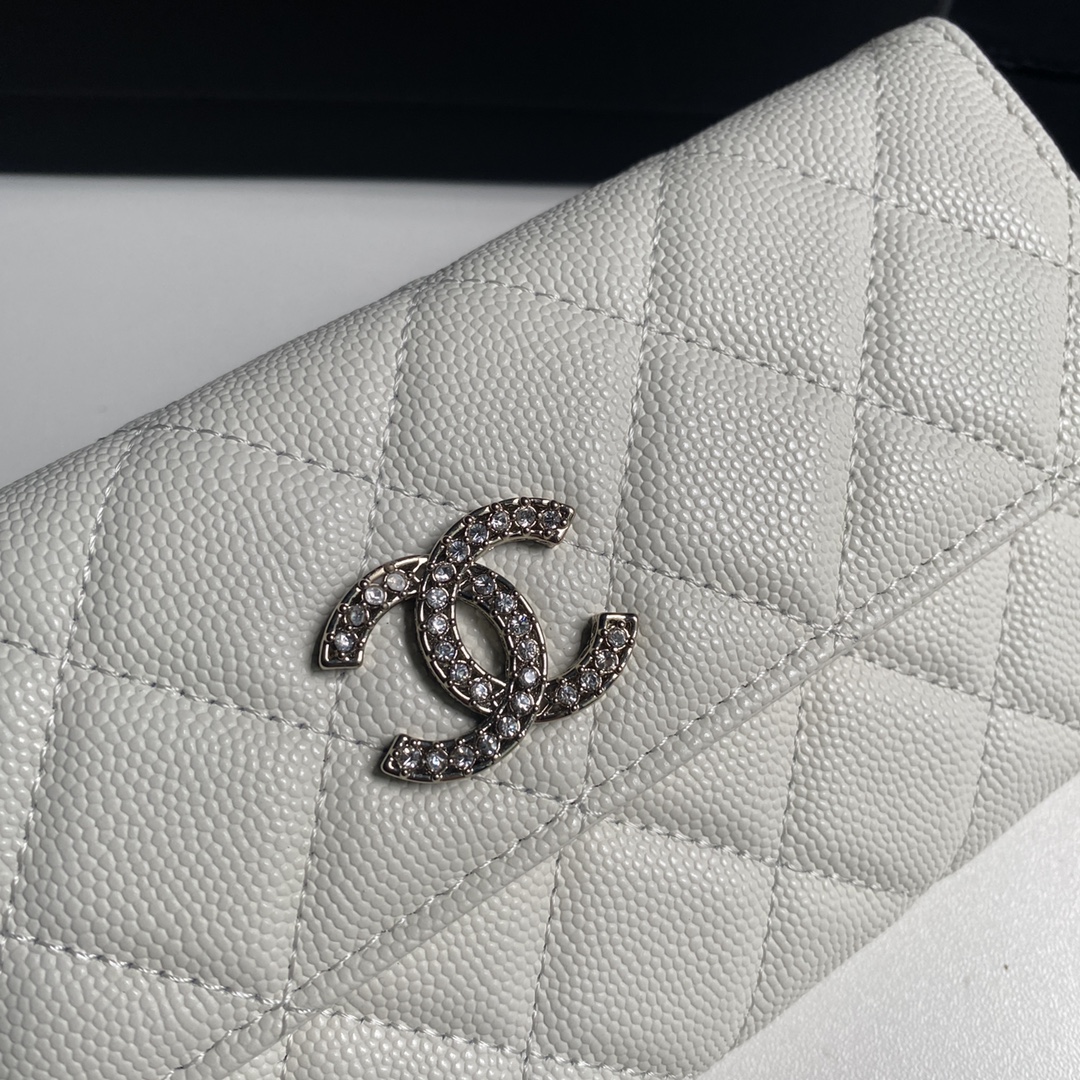 Chanel 2023新品长夹盖头钱包到货19cm