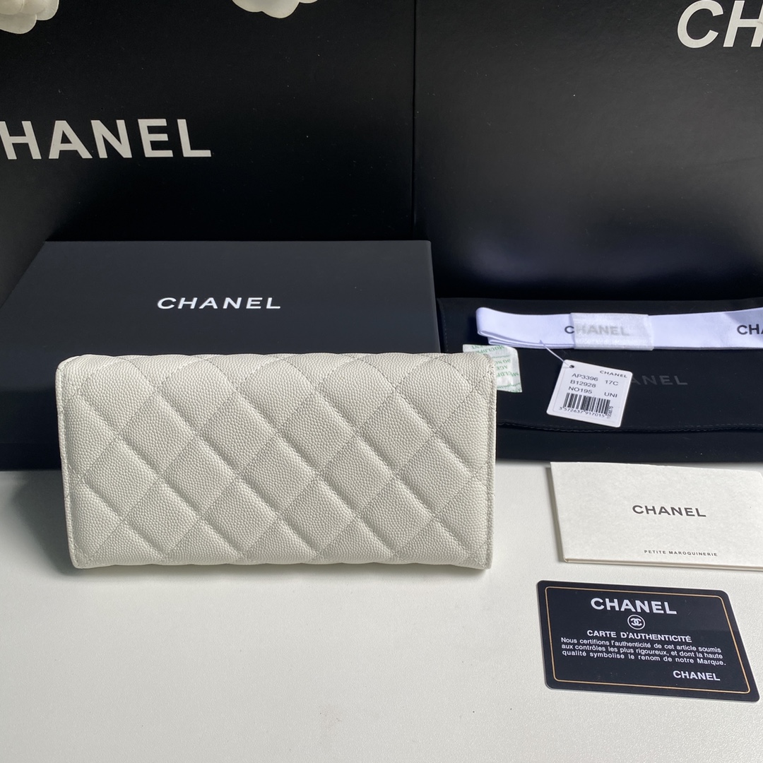 Chanel 2023新品长夹盖头钱包到货19cm