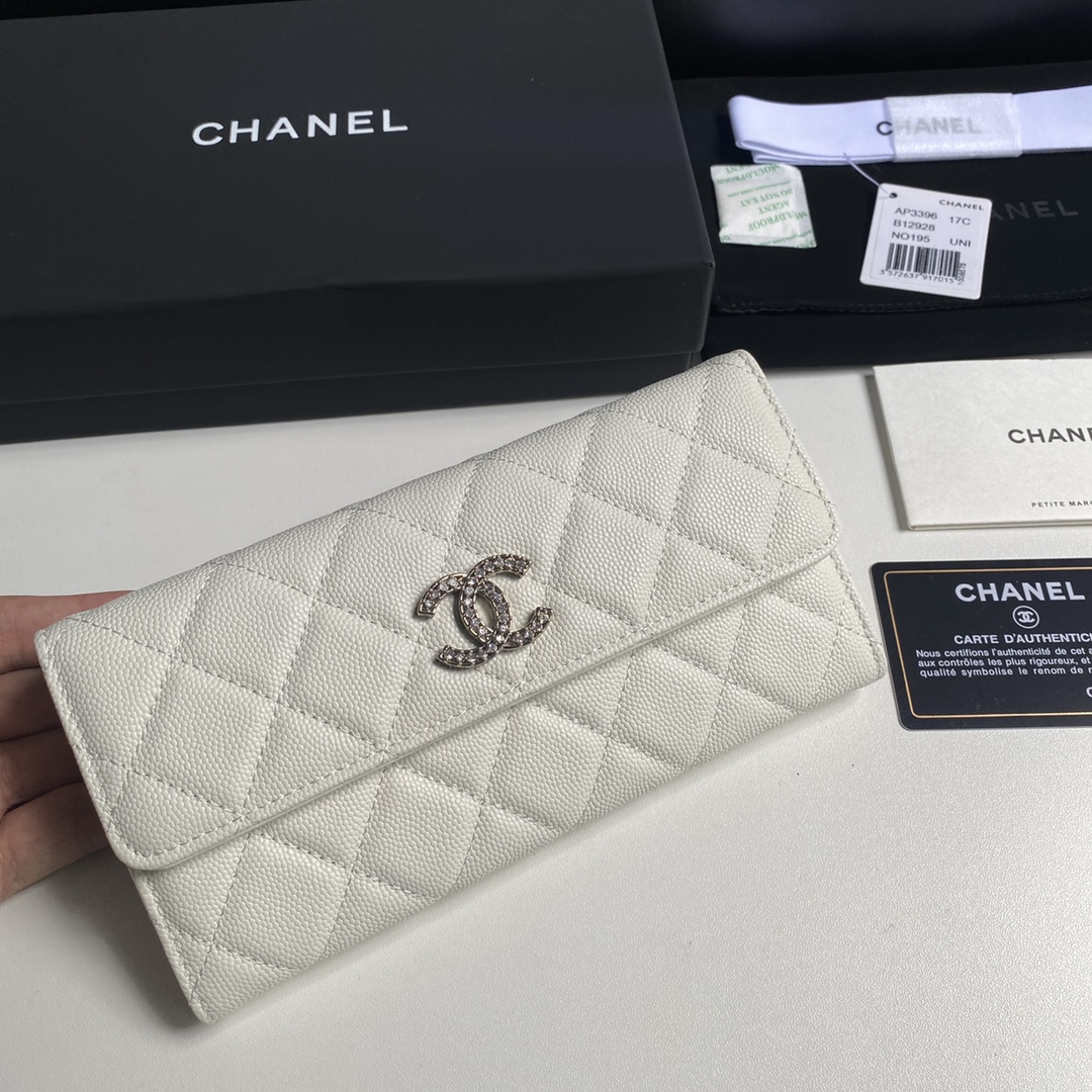 Chanel 2023新品长夹盖头钱包到货19cm