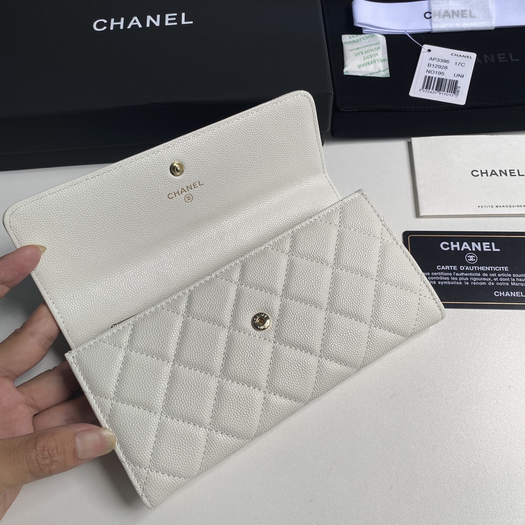 Chanel 2023新品长夹盖头钱包到货19cm