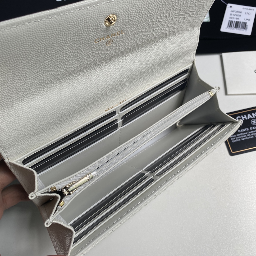 Chanel 2023新品长夹盖头钱包到货19cm