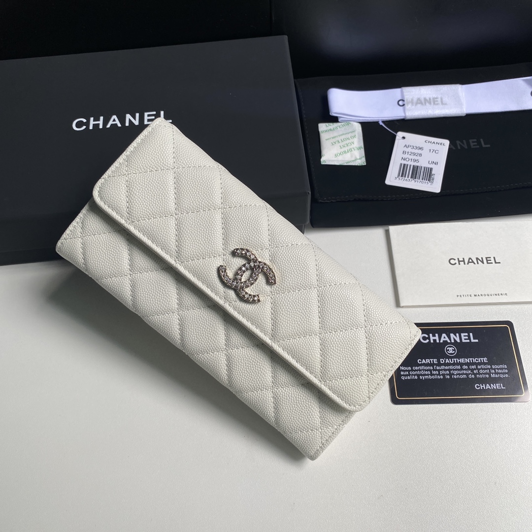 Chanel 2023新品长夹盖头钱包到货19cm