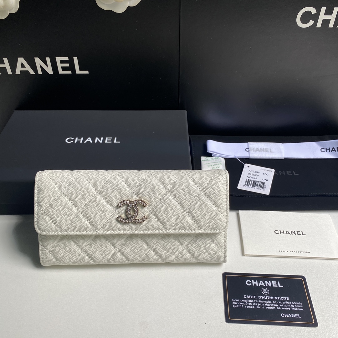 Chanel 2023新品长夹盖头钱包到货19cm