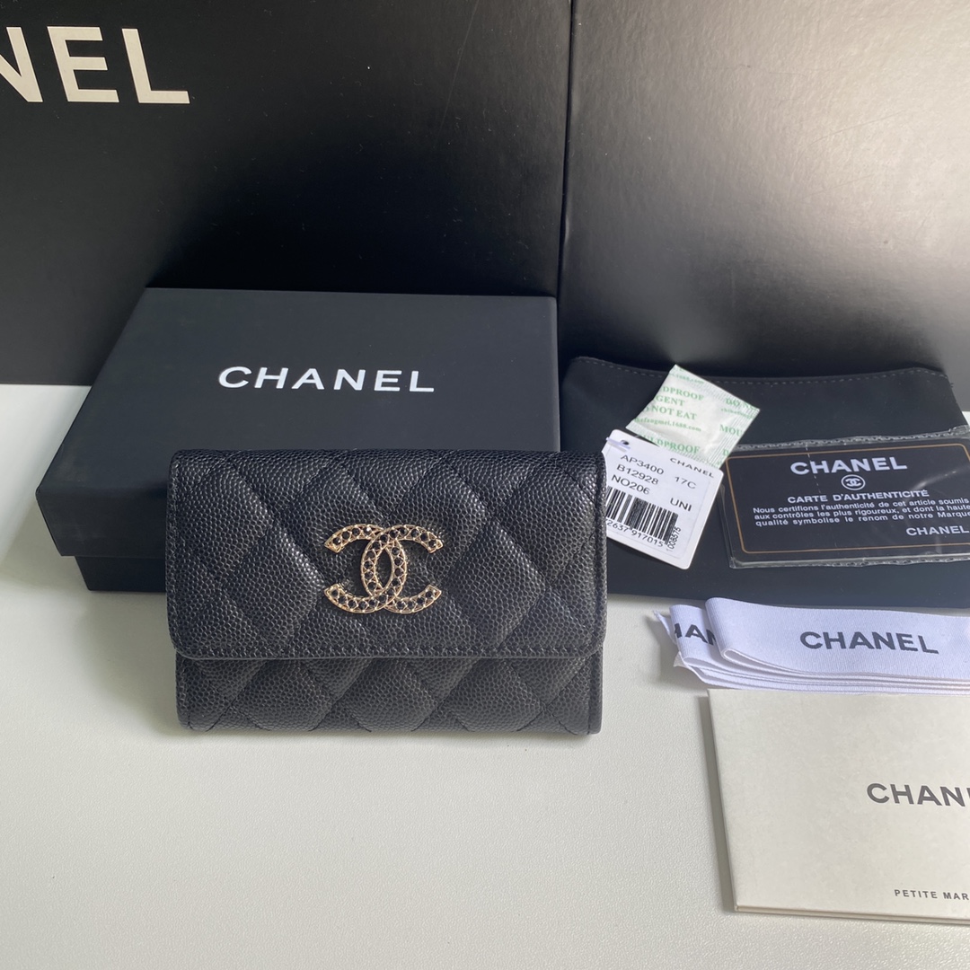 Chanel 2023新品盖头卡包到货尺寸11cm