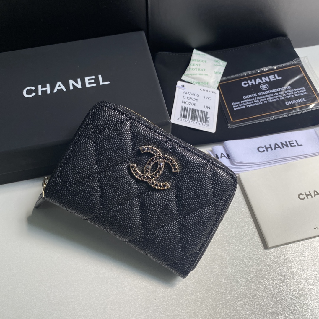 Chanel 2023新品单拉卡包到货尺寸11