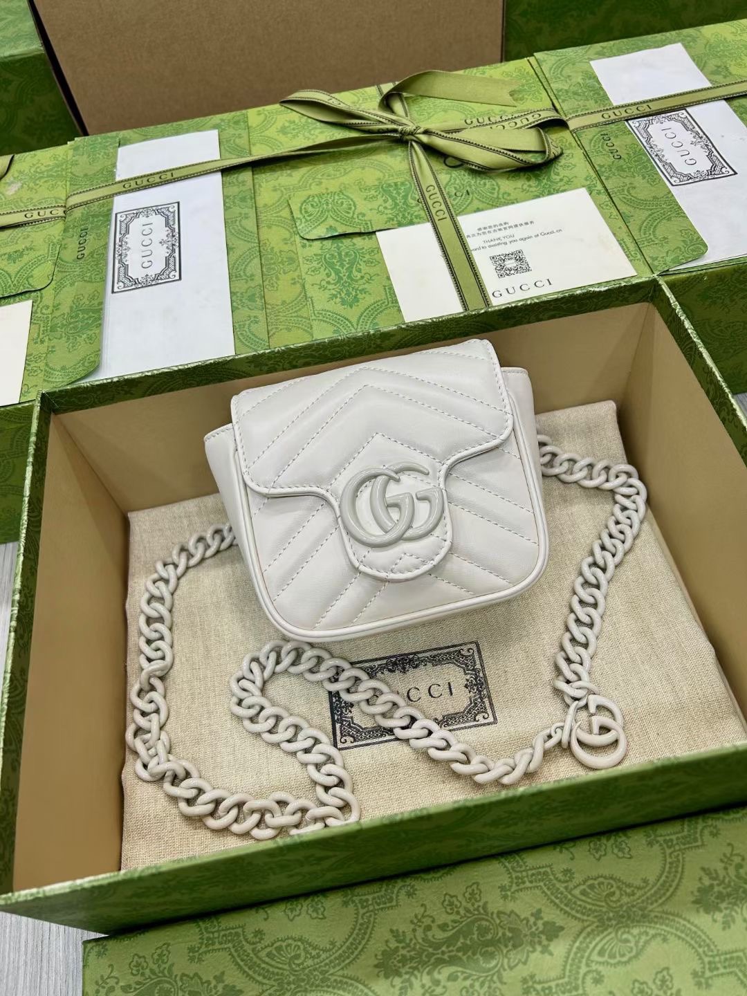 GUCCI поясная сумка, сумка на плечо, нагрудная сумка, сумка через плечо, стёганая, с цепочкой