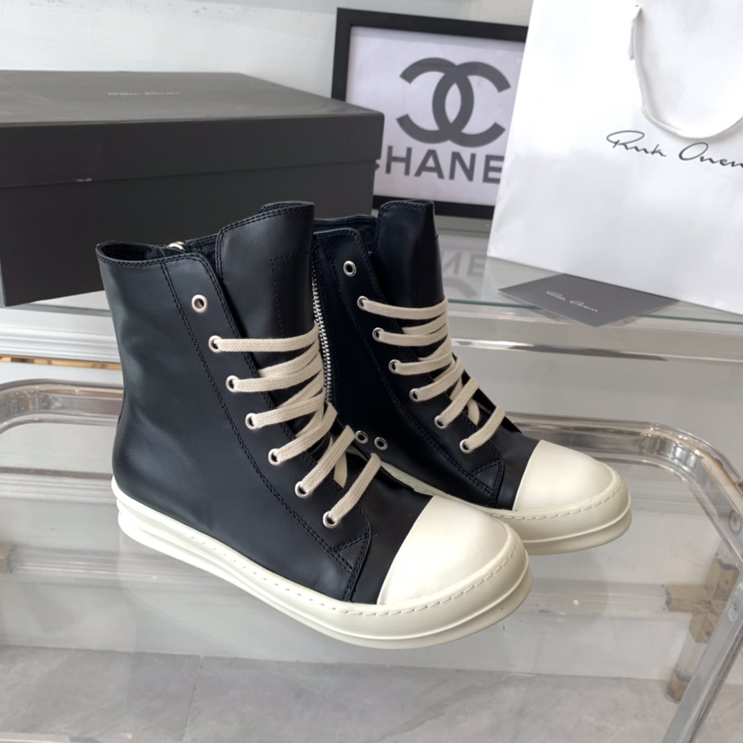 “RICK OWENS P750 Recreational Shoes: Top Edition of Classic Cow-Skin Import” - 图片 2