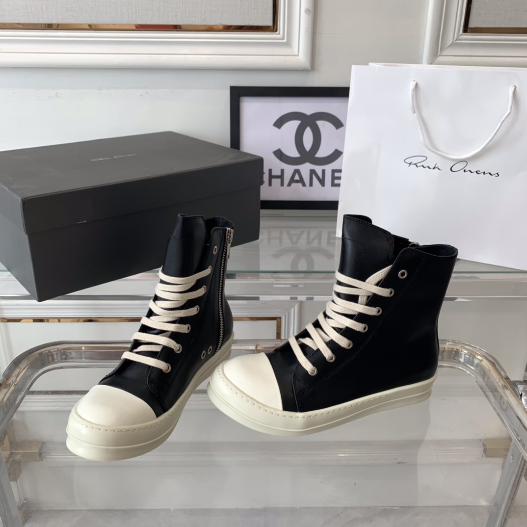 “RICK OWENS P750 Recreational Shoes: Top Edition of Classic Cow-Skin Import” - 图片 8
