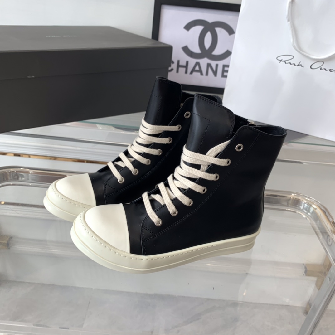 “RICK OWENS P750 Recreational Shoes: Top Edition of Classic Cow-Skin Import” - 图片 1