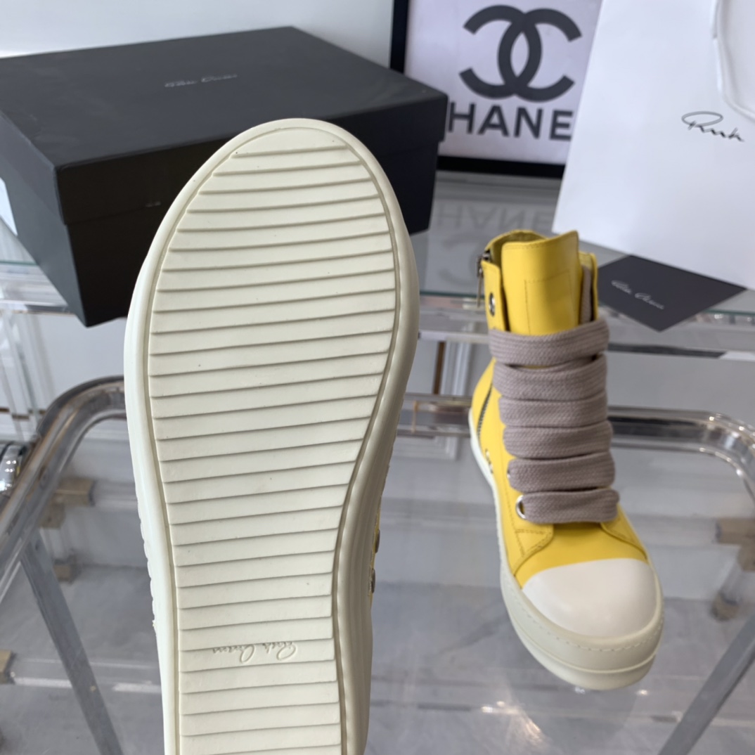 RicK OWENS Lovers’ Recreational Shoes: Top Edition, Imported Cowskin, Original TPU Bottom - 图片 9