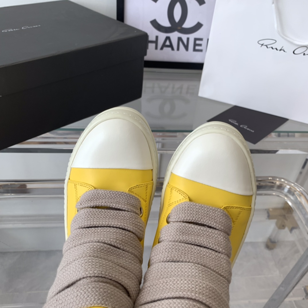 RicK OWENS Lovers’ Recreational Shoes: Top Edition, Imported Cowskin, Original TPU Bottom - 图片 6