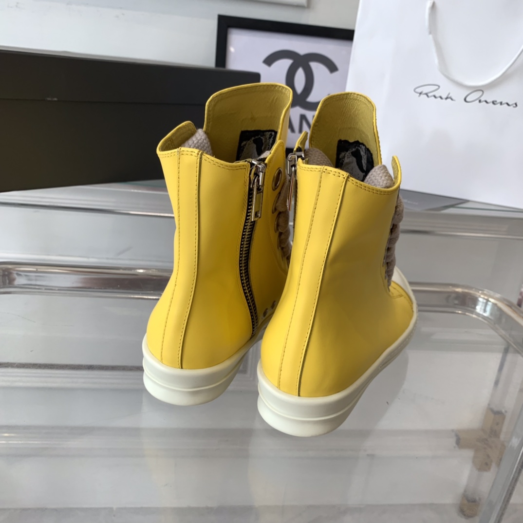 RicK OWENS Lovers’ Recreational Shoes: Top Edition, Imported Cowskin, Original TPU Bottom - 图片 7
