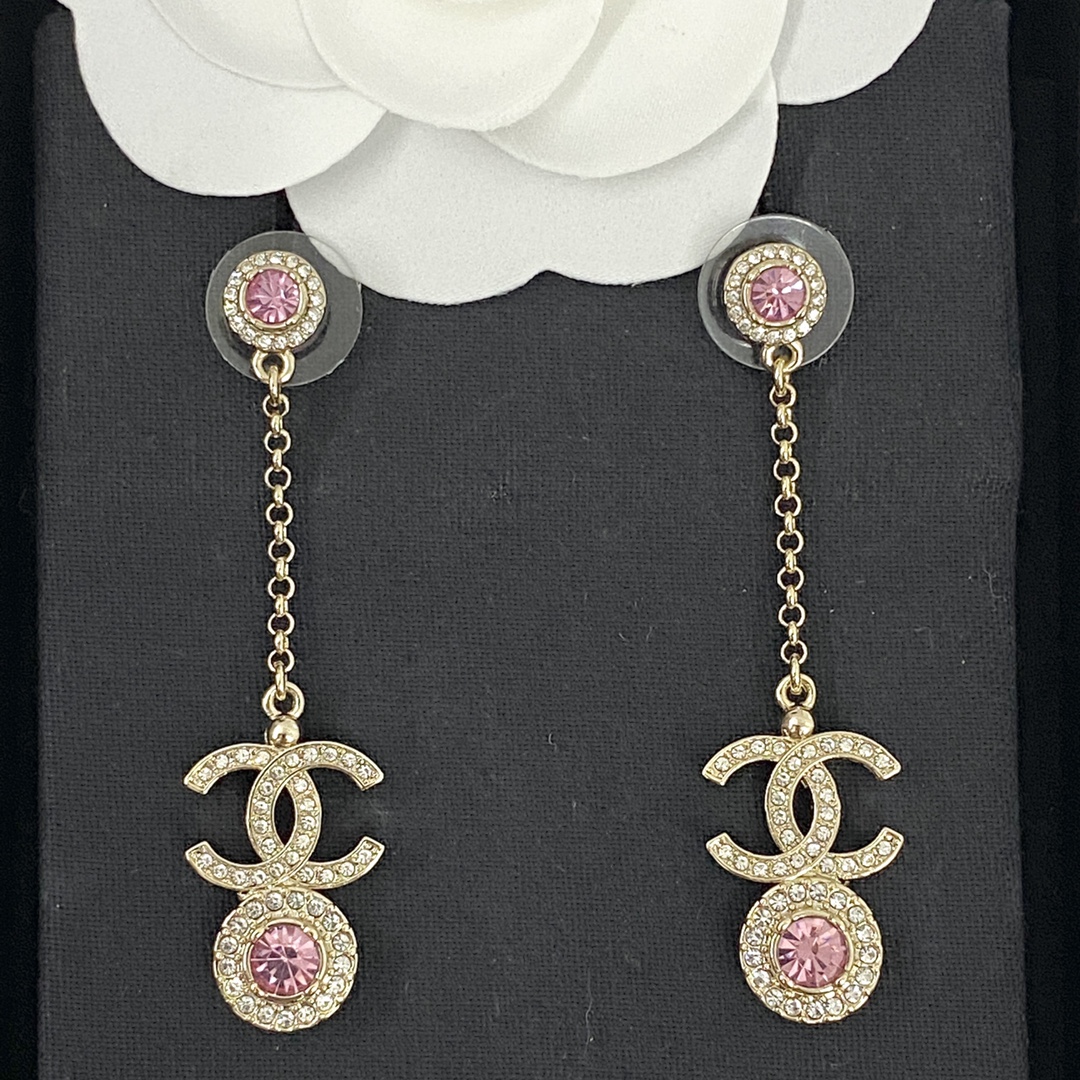 Chanel Jewelry Earring Pink Yellow