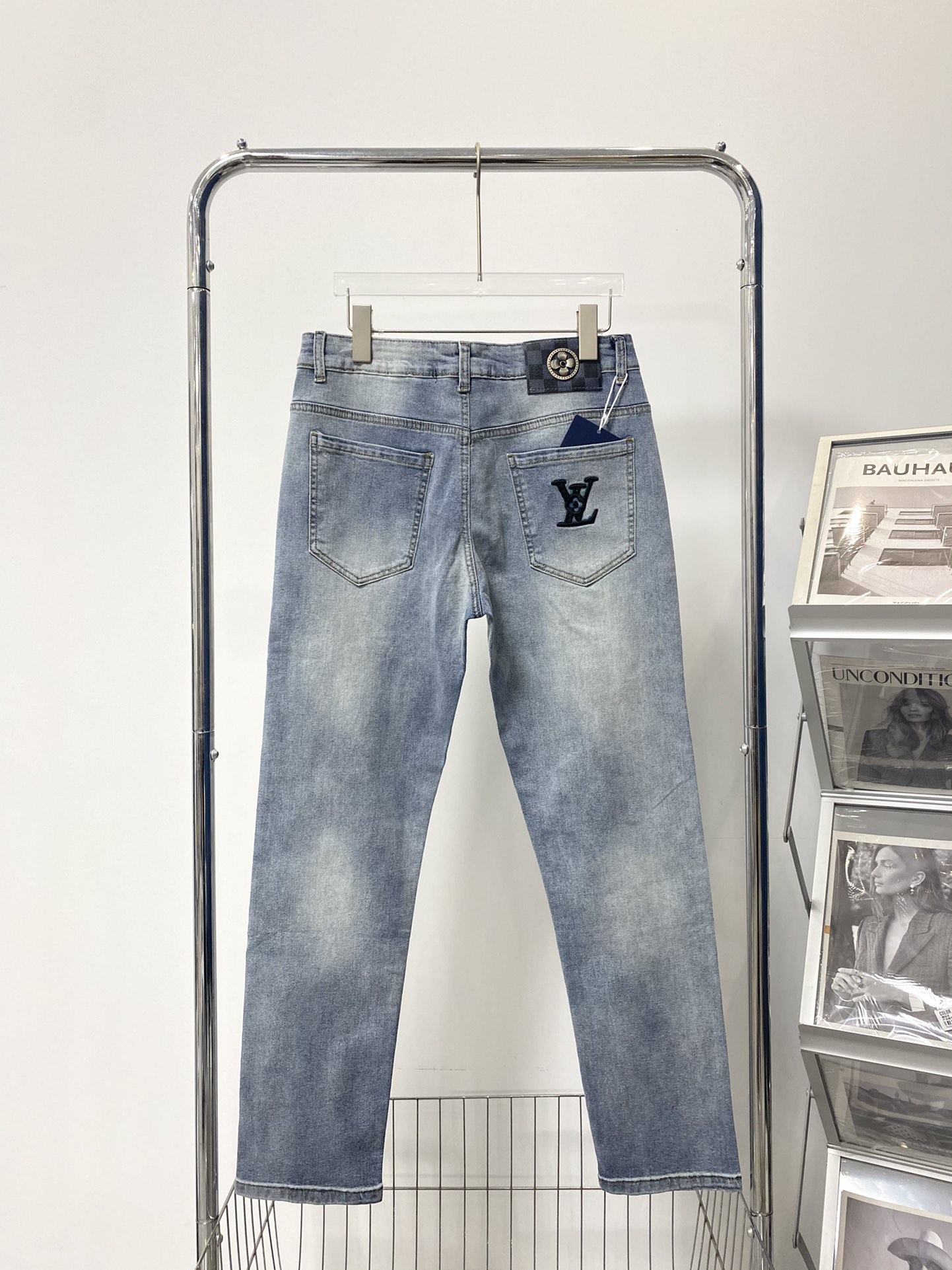 Louis Vuitton Clothing Jeans Pants & Trousers Replica Sale online
 Blue Embroidery Cotton Denim