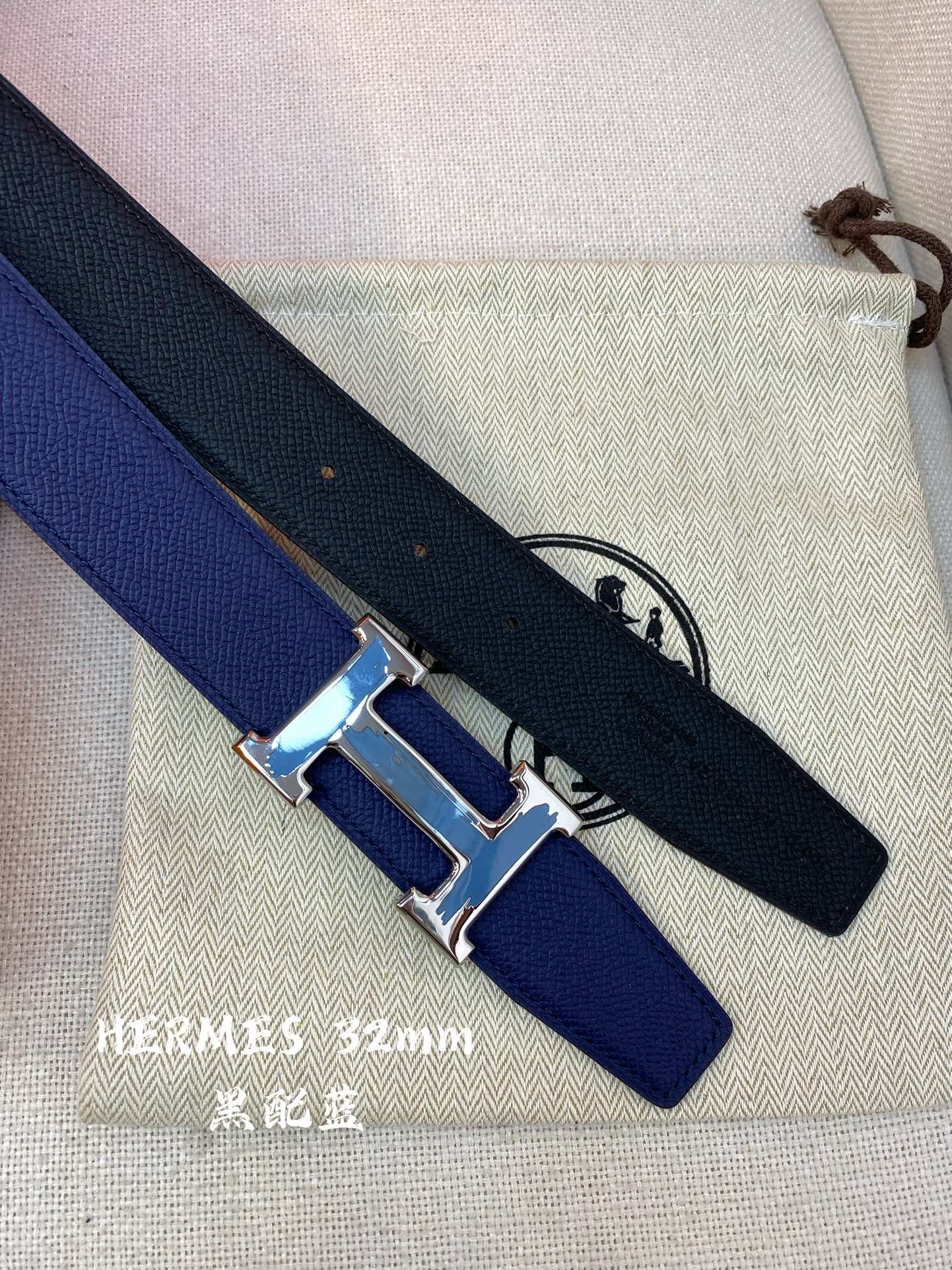 Hermes-32MM爱马仕专柜同步进epsom双面小牛皮精钢精品五金双面可用