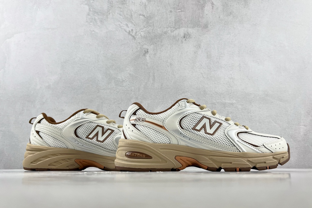 Tested Niko and ... x New Balance NB 530 White Brown MR530NI