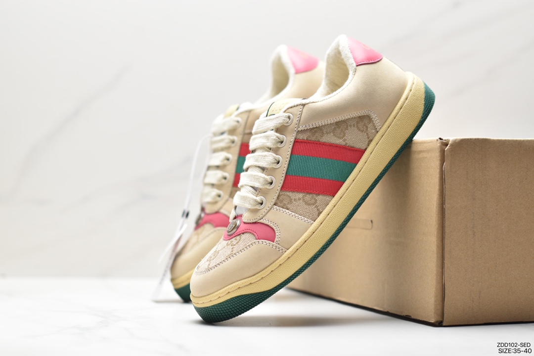 Gucci Screener GG Sneaker Low classic prototype series retro dad all-match old casual sports sneakers