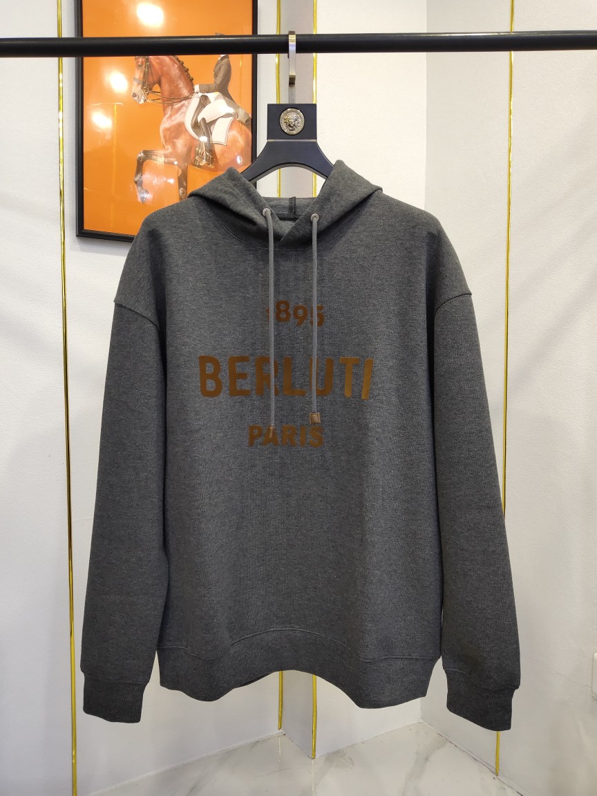 BERLUTI2024新款休闲时尚卫衣采用进囗原版面料定制原版螺纹精致工艺图案Logo档次极高个性十足舒