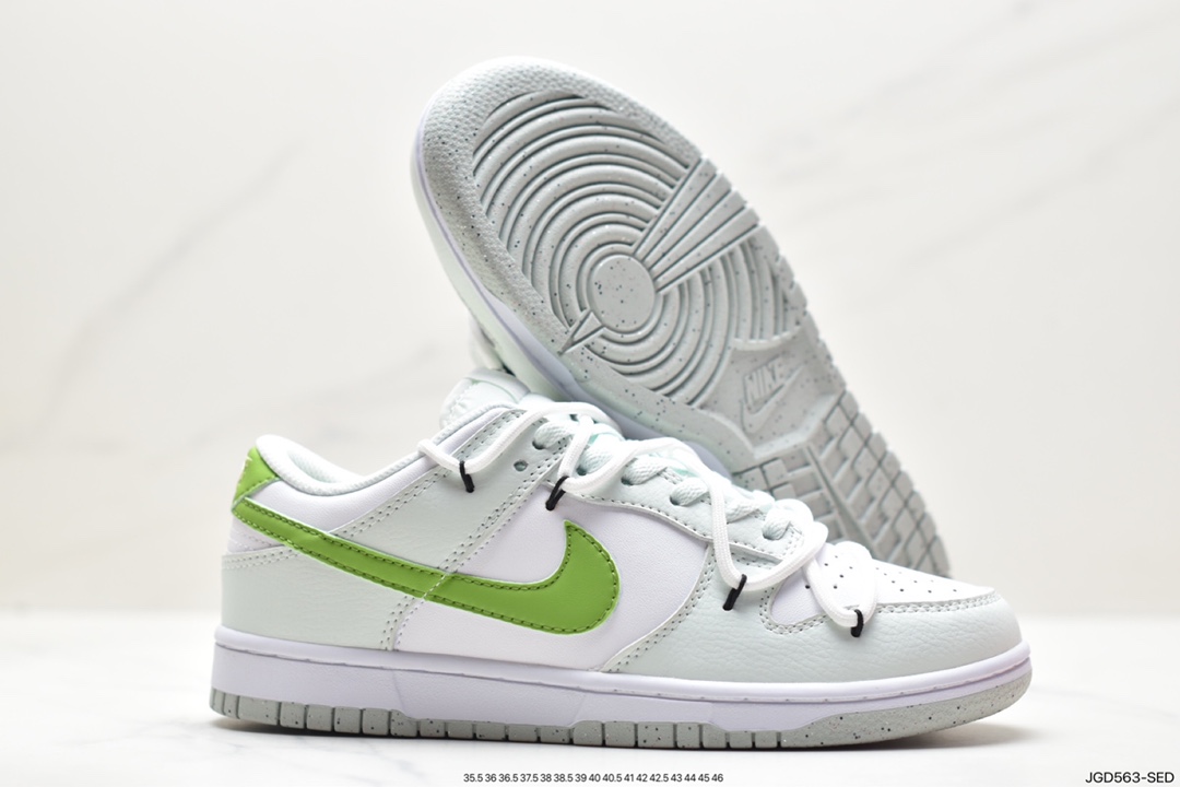 NK SB Dunk Low ”Green/Beige” Deconstruction Rope Series Low-top Casual Sports Skateboard Shoes DN1431-102