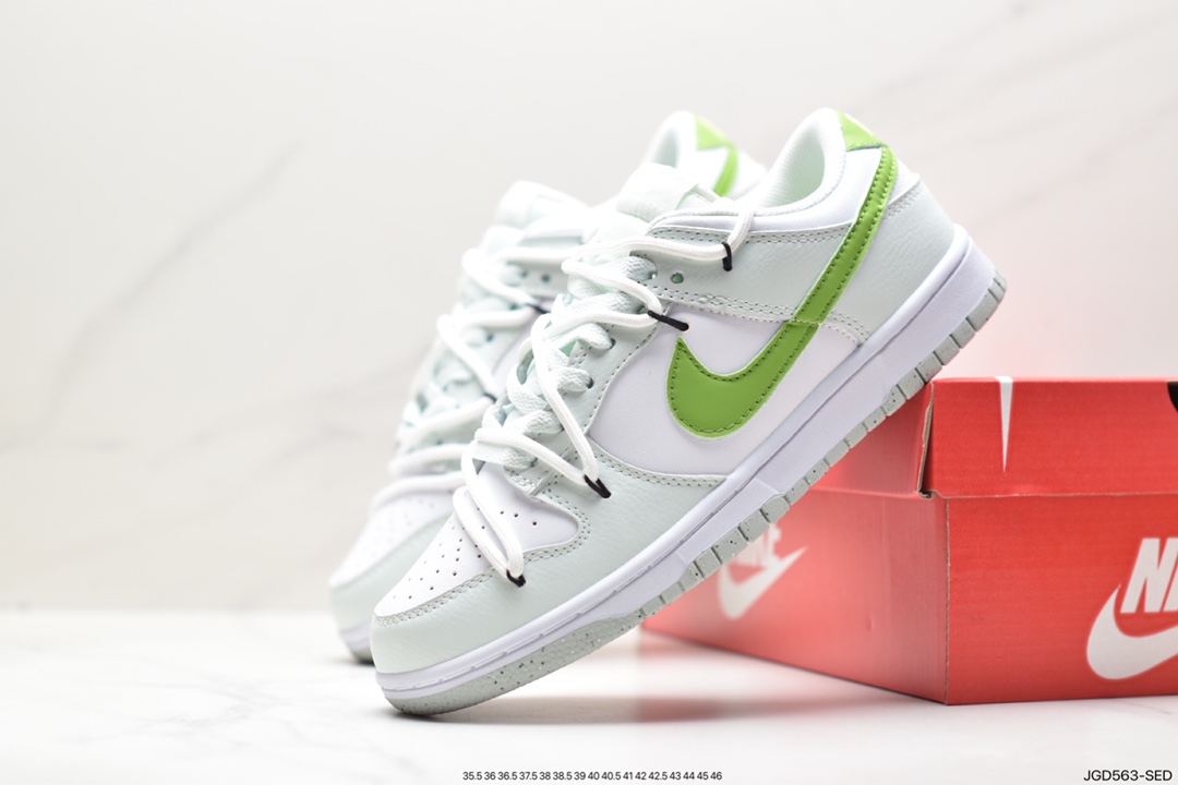 NK SB Dunk Low ”Green/Beige” Deconstruction Rope Series Low-top Casual Sports Skateboard Shoes DN1431-102