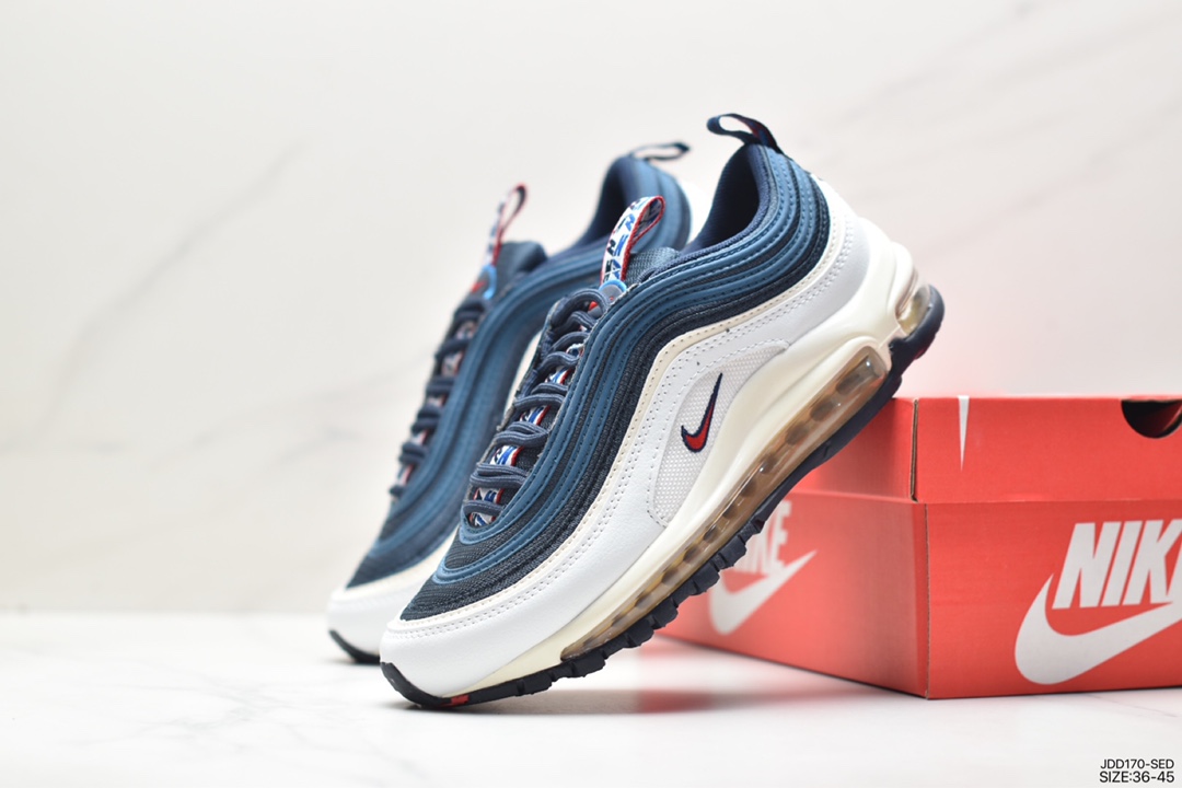 Nike Air Max 97 Small Hook Bullet Retro Full Palm Air Cushion Casual Sports Shoes