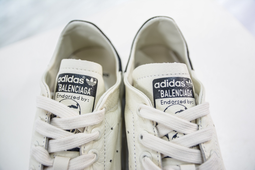 Balenciaga x Adidas Originals StanSmith Paris Balenciaga joint Smith distressed style sneakers