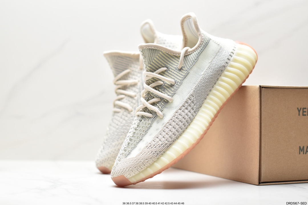 Adidas Yeezy 350 V2 hollow silk translucent breathable mesh material FX9033