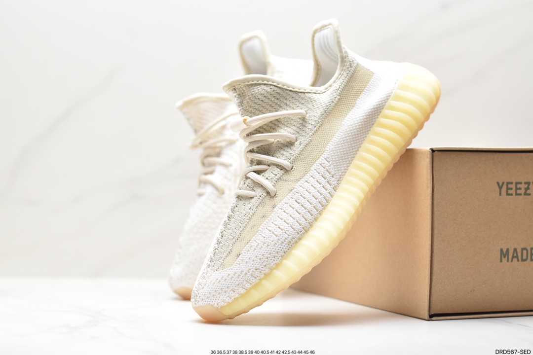 Adidas Yeezy 350 V2 hollow silk translucent breathable mesh material FX9033