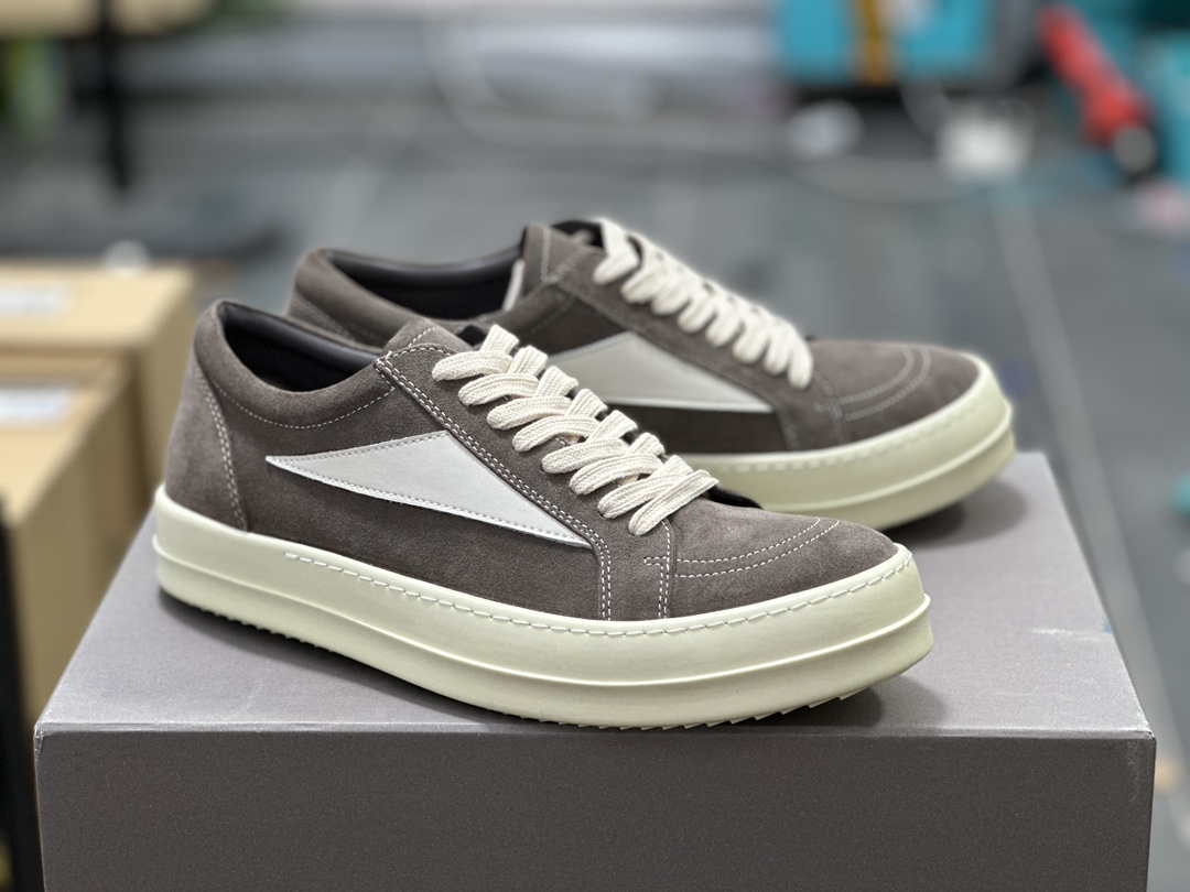 Rick Owens DRKSHDW Rick Owen low-top sneakers gray and white