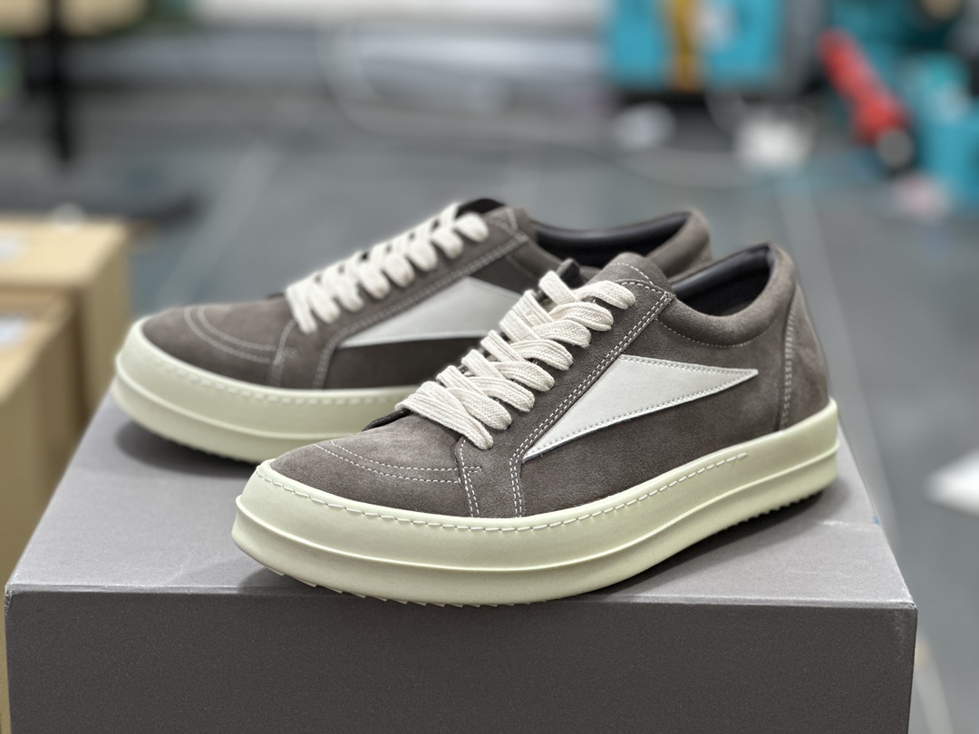 Rick Owens DRKSHDW Rick Owen low-top sneakers gray and white