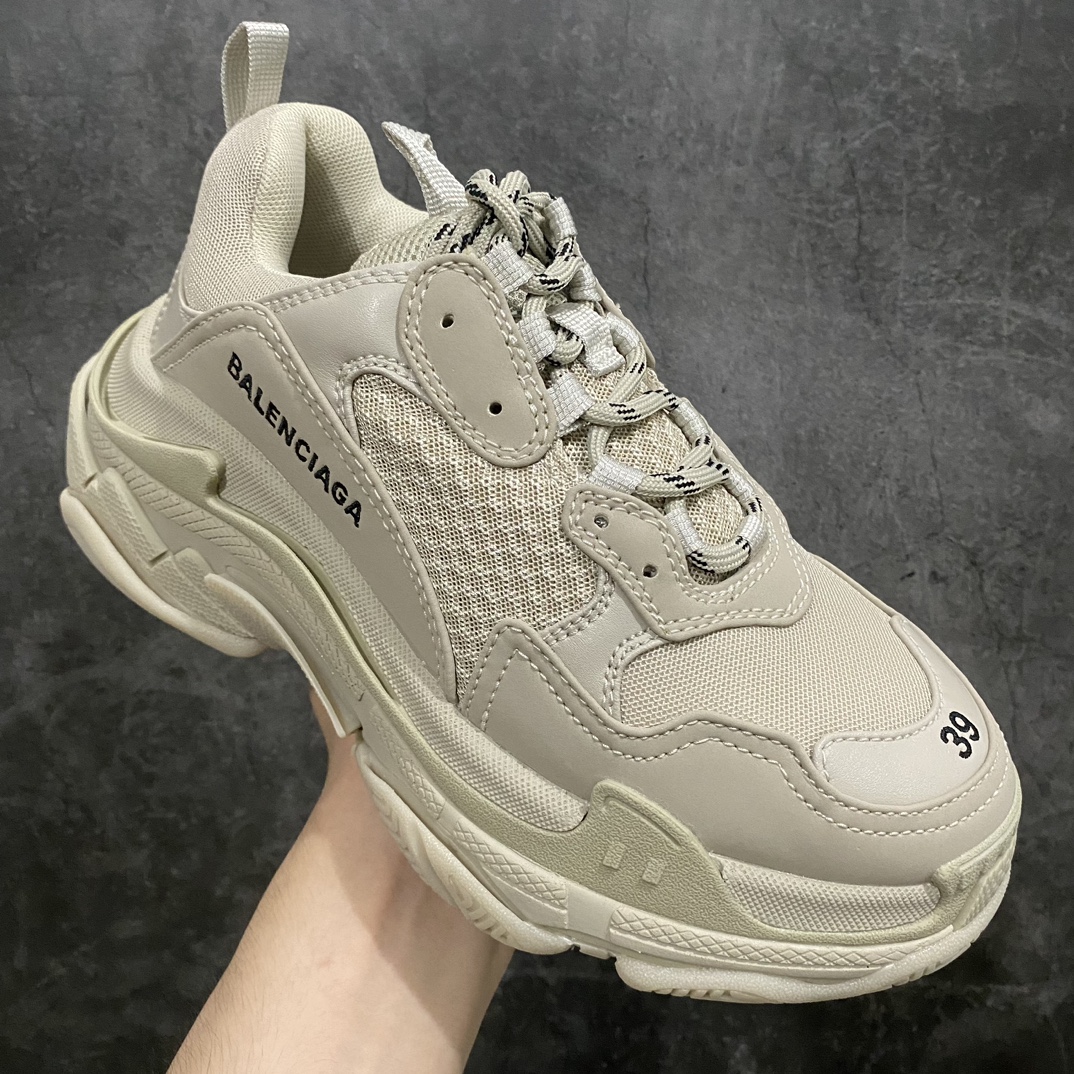 [CEO Edition] Balenciaga Triple S Parisian family first generation dad shoes beige gray khaki classic