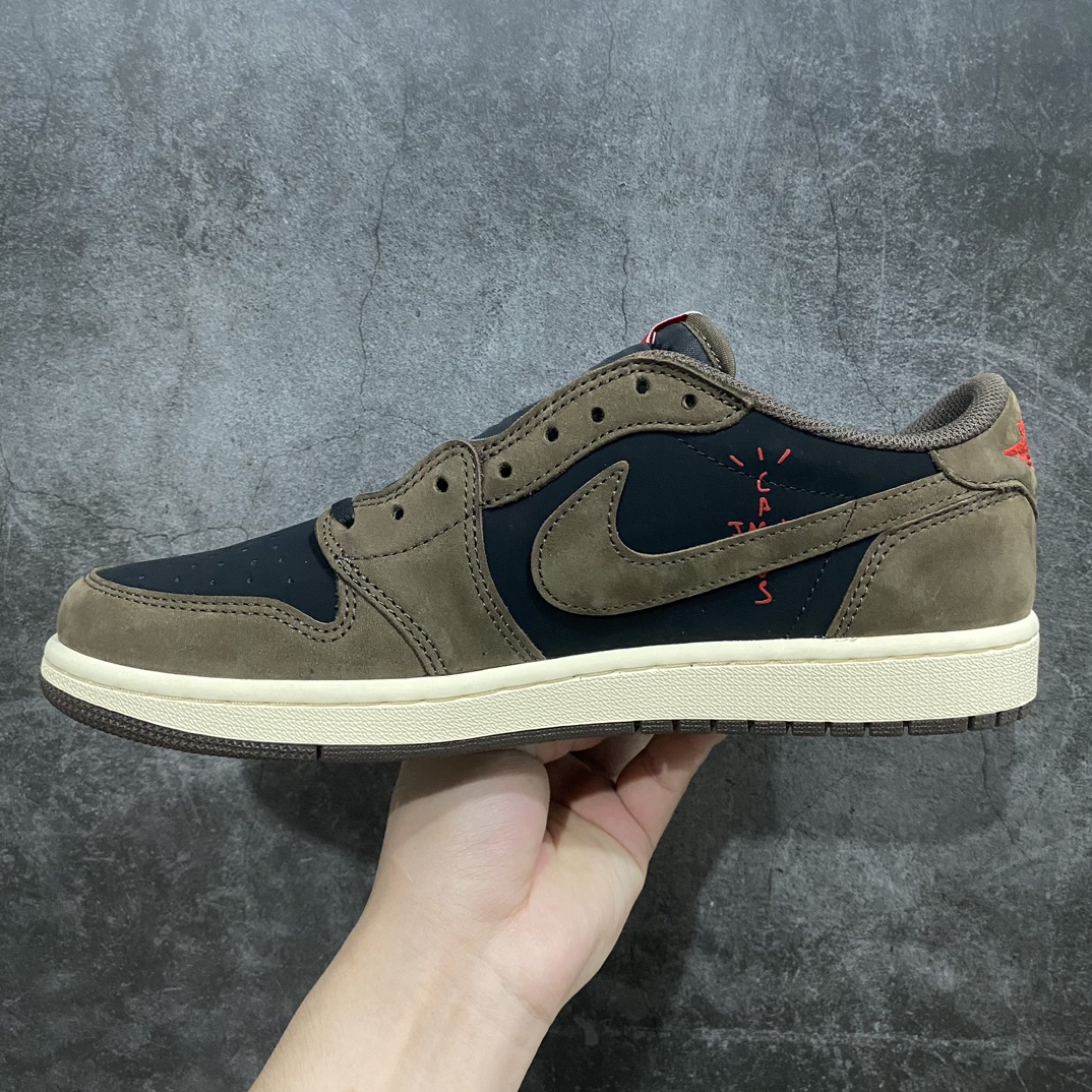 [PK4.0 version] Air Jordan 1 x Travis Scott AJ1 x TS joint black and brown hook generation CQ4277-001