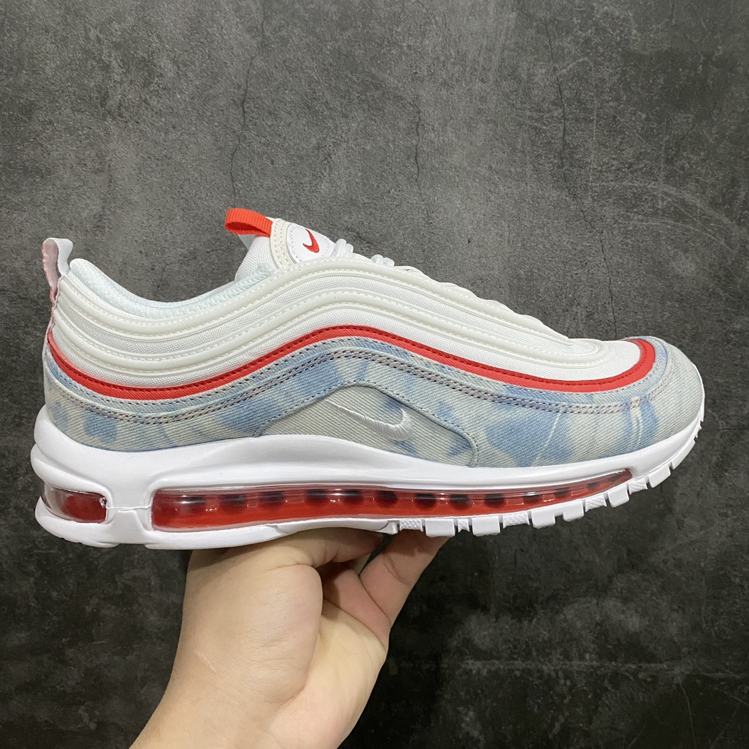 [Pure original] Air Max 97 white, blue and orange washed denim DV2180-900