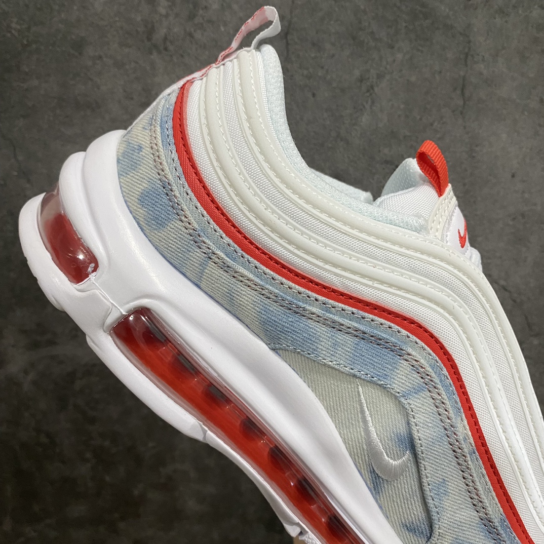 [Pure original] Air Max 97 white, blue and orange washed denim DV2180-900