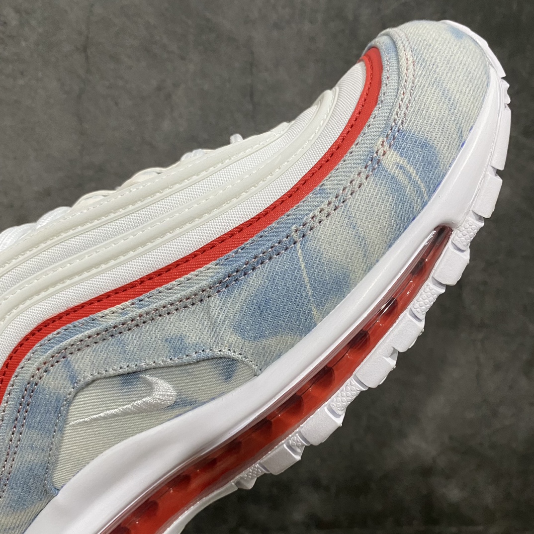 [Pure original] Air Max 97 white, blue and orange washed denim DV2180-900