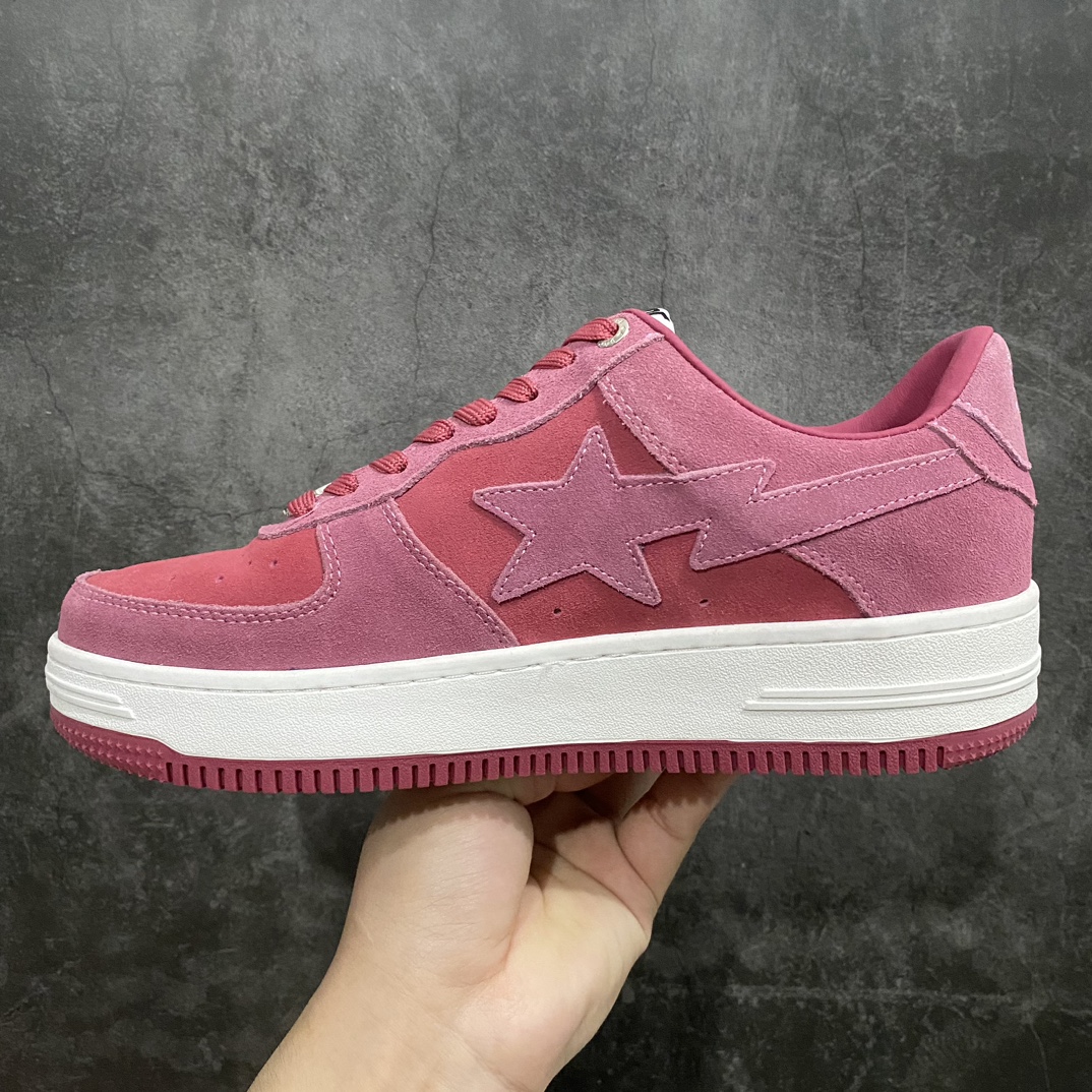 [G version made in Dongguan] bape sta series Morandi pink suede