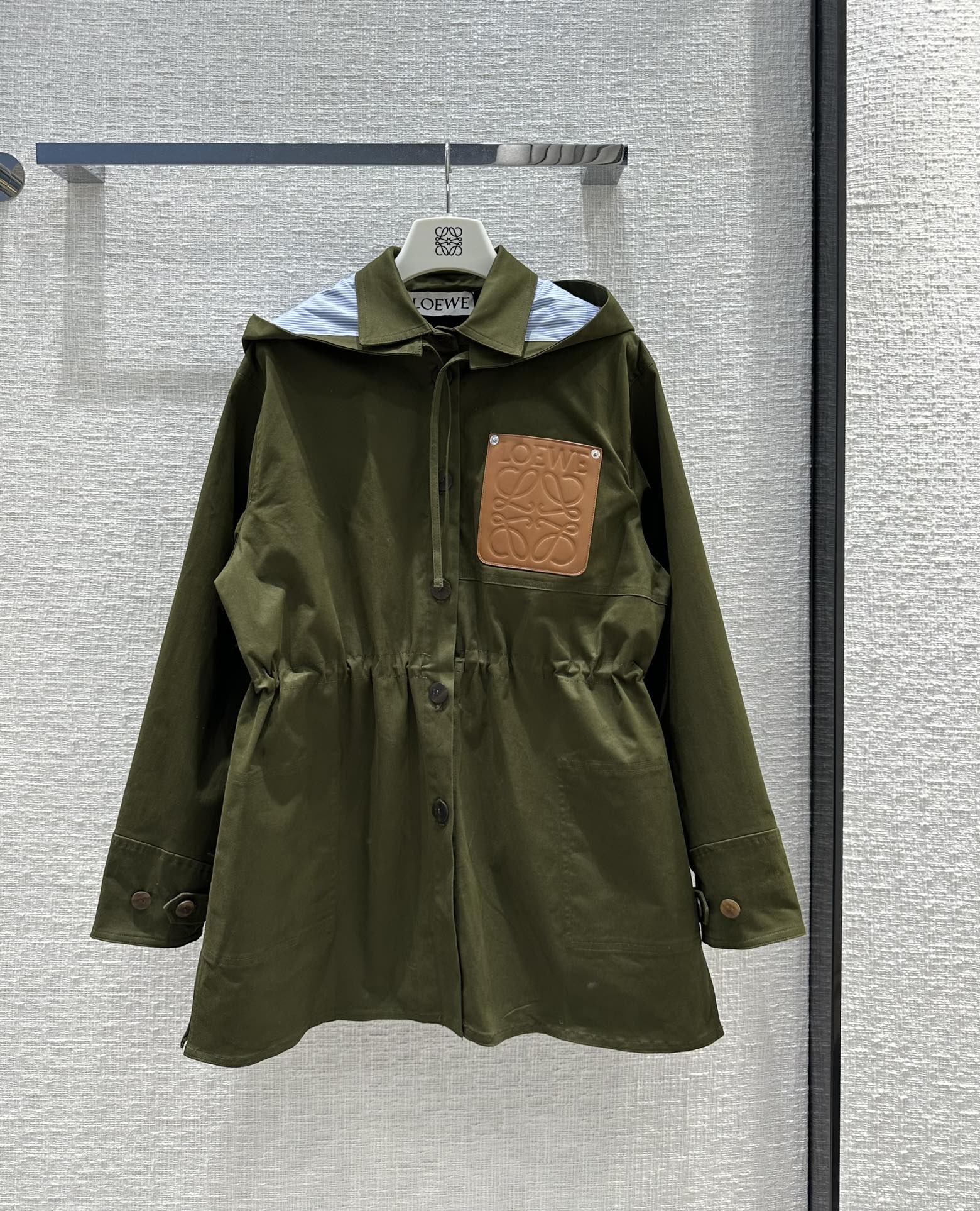 Loewe Clothing Coats & Jackets High Quality AAA Replica
 Green Fall Collection Hooded Top