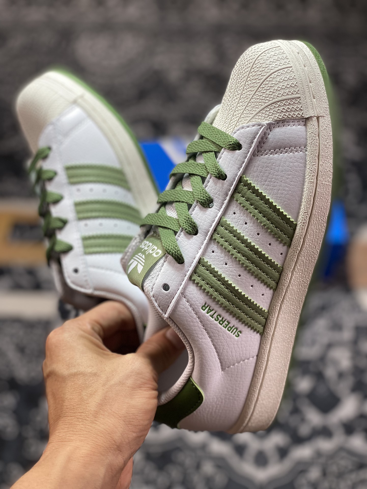 AD Originals Superstar White Grass Green Shell Toe EG1688