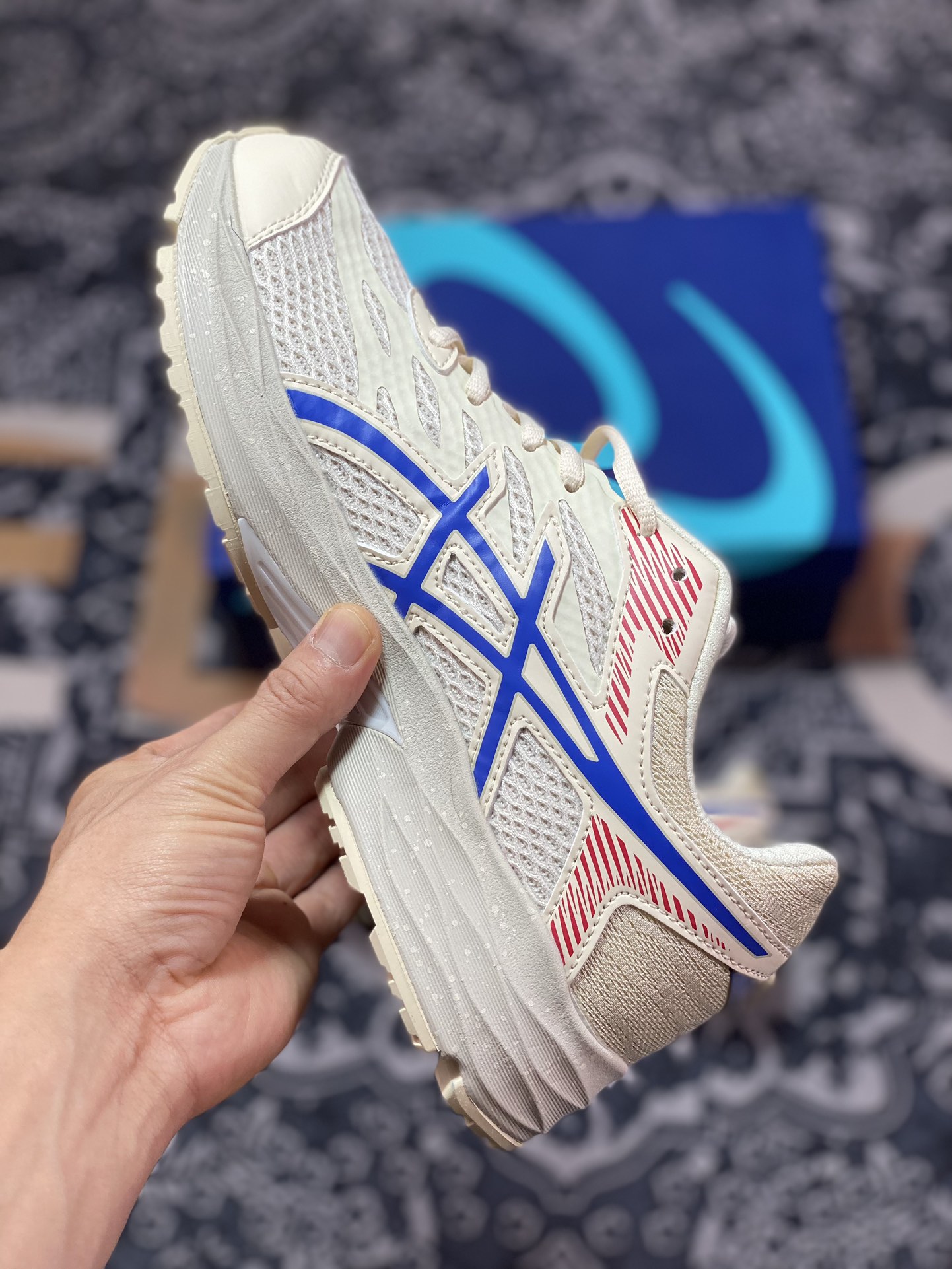 Asics Gel-Flux 4m red and blue sports retro casual breathable professional running shoes