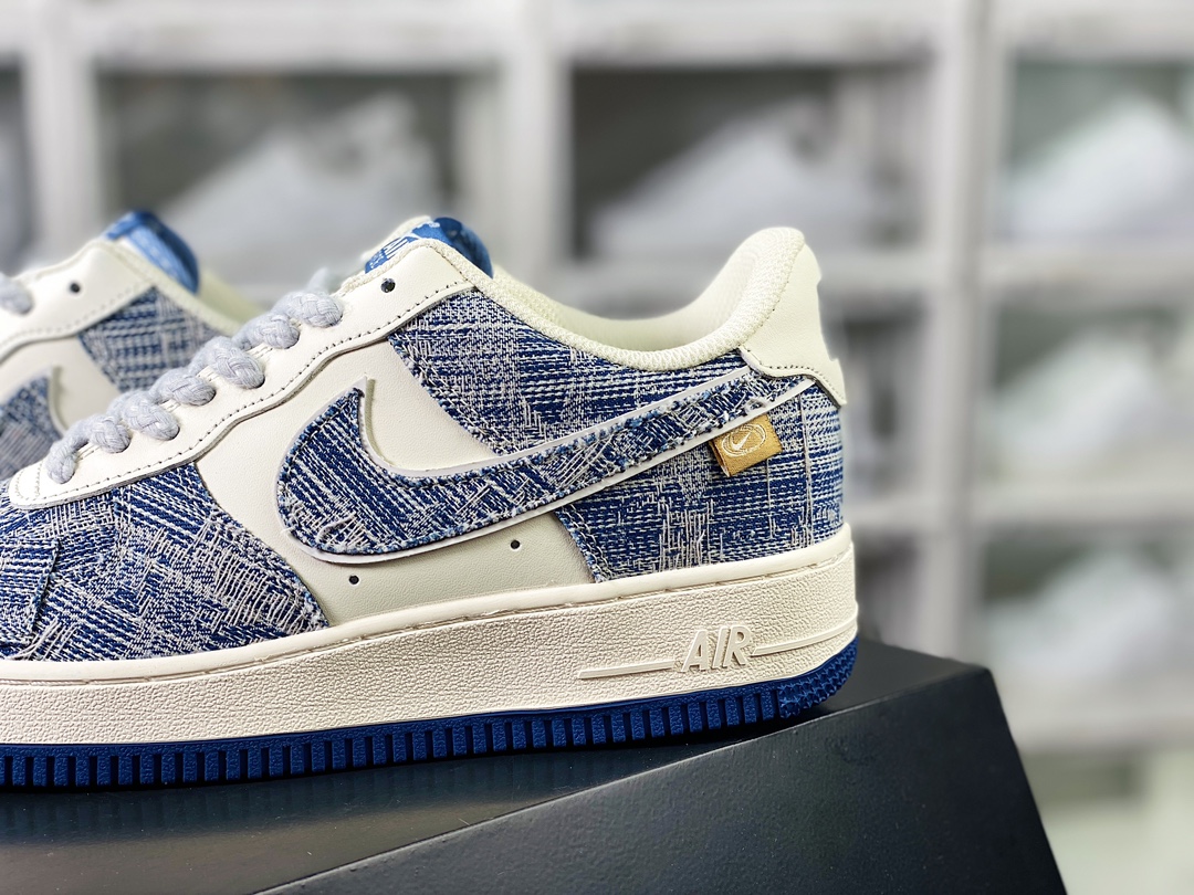 Air Force 1′07 Low ”Exclusive Denim” Air Force One series classic low-top sneakers ”Off-white denim patch” FB0607-077