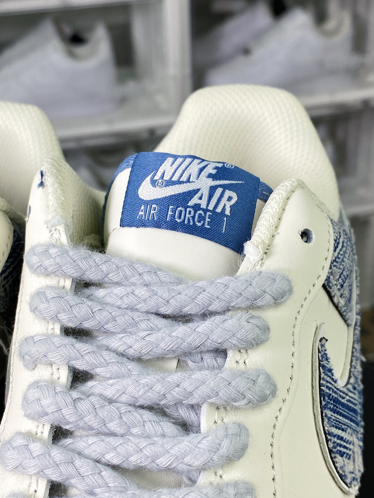 Air Force 1′07 Low ”Exclusive Denim” Air Force One series classic low-top sneakers ”Off-white denim patch” FB0607-077