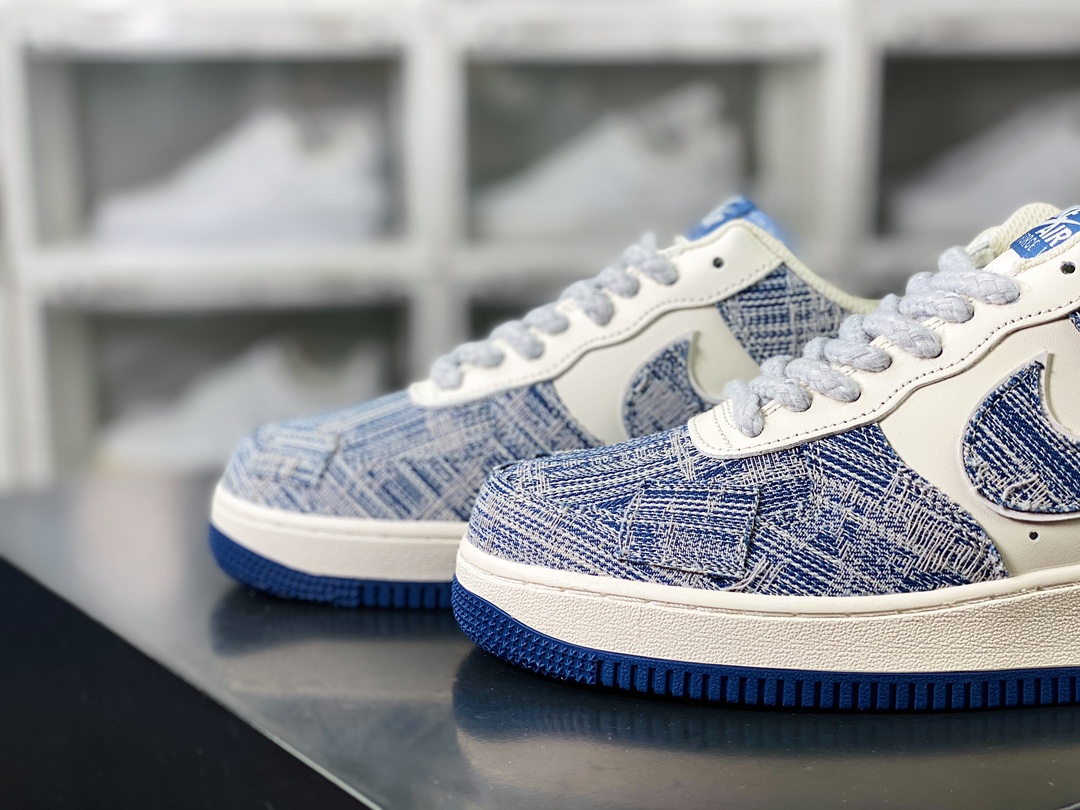 Air Force 1′07 Low ”Exclusive Denim” Air Force One series classic low-top sneakers ”Off-white denim patch” FB0607-077