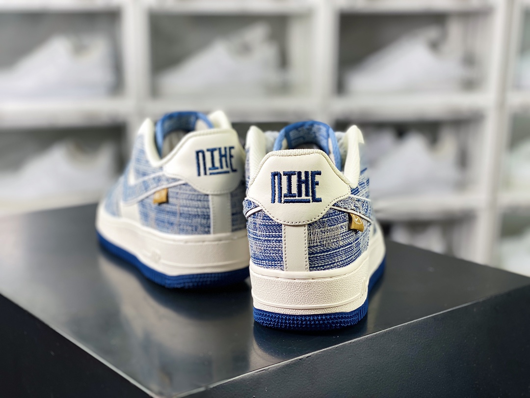 Air Force 1′07 Low ”Exclusive Denim” Air Force One series classic low-top sneakers ”Off-white denim patch” FB0607-077