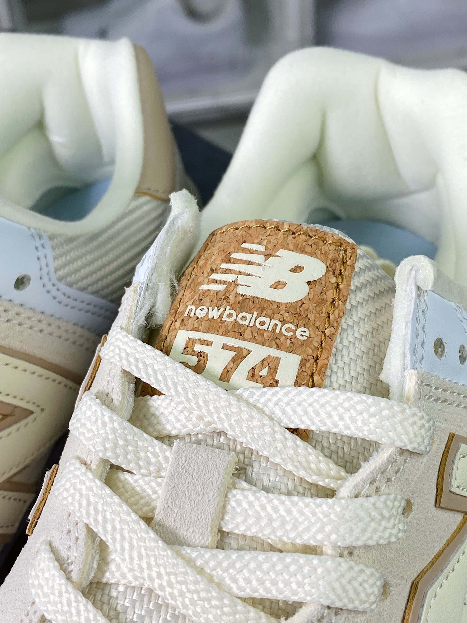 New Balance ML574 series low-top classic retro casual sports jogging shoes ”gray white apricot brown” WL574SL2