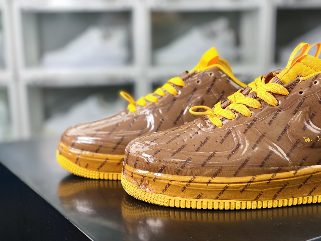 Air Force 1 Experimental-Type N. 354 ”Archaeo Brown” Air Force One Sneakers ”Bread Chocolate Brown Sponge Bubble Gum” CZ1528-200