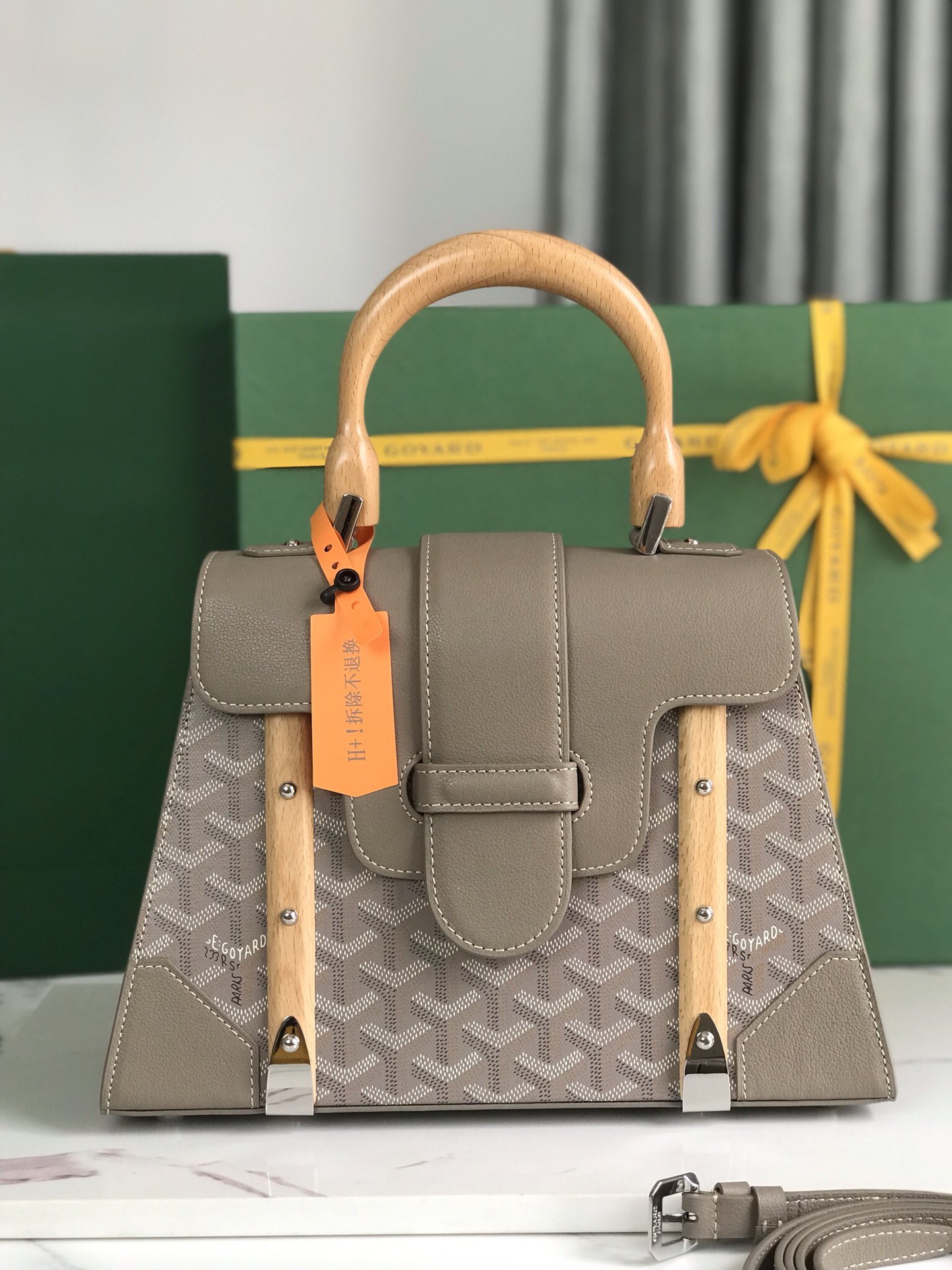 Goyard Bolsos de mano Gris Acero completo Lona Algodón Fashion